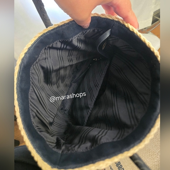 Brooks Brothers Straw Tote Bucket Bag - Picture 9 of 9